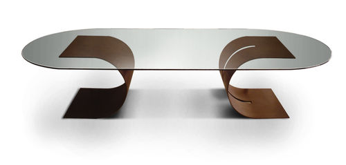 Mesa de reunião contemporânea - CARLOVI - GONZALO DE SALAS - metálica / em metal laqueado / retangular