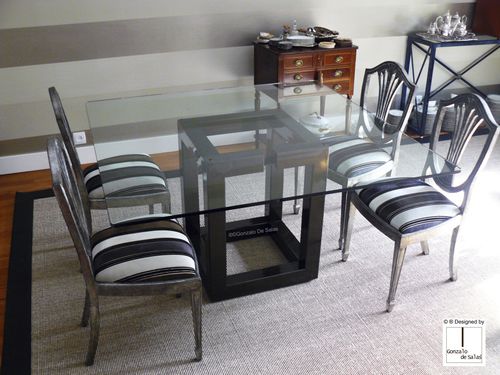 Mesa de jantar contemporânea - LAKME - GONZALO DE SALAS - metálica / em ferro / em metal laqueado