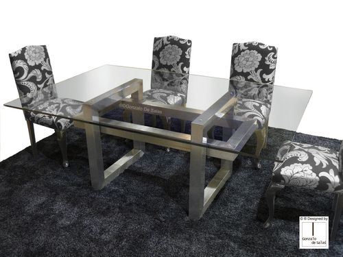 Mesa de jantar contemporânea - DIANA - GONZALO DE SALAS - metálica / em ferro / em metal laqueado