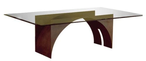 Mesa de design original - VIRIATO - GONZALO DE SALAS - em vidro / retangular