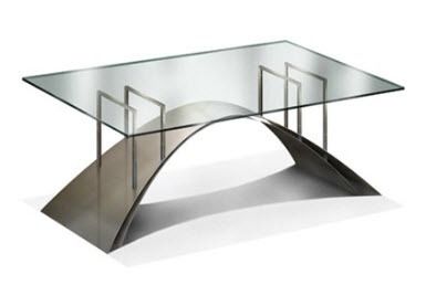 Mesa contemporânea - BRIDGE - GONZALO DE SALAS - em aço inoxidável