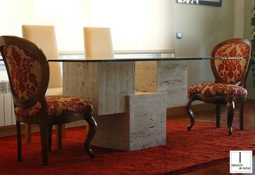 Mesa contemporânea - VENUS - GONZALO DE SALAS - em mármore / retangular