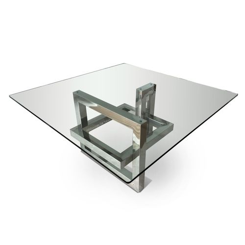 Mesa contemporânea - IOS SQUARED - GONZALO DE SALAS - em vidro / quadrada