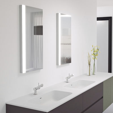 Espelho para banheiro de parede - LED LIGHTING : 2818201 - COSMIC - contemporâneo / retangular / com iluminação LED
