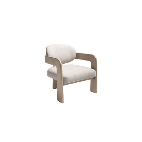 Cadeira contemporânea - LUA 300 - Adriana Hoyos - para ambiente interno / em tecido / com base em madeira