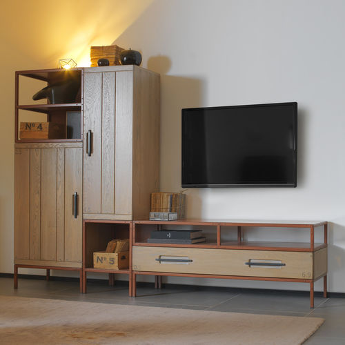Móvel clássico de parede para TV - BRISTOL - Artcopi - em madeira / metálico / modular