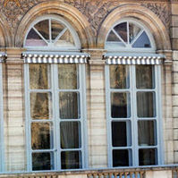 Painel de vidro soprado - COLONIAL SIMPLE  - Verrerie de Saint-Just - transparente / para janela