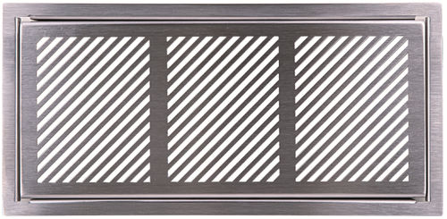Grelha de ventilação em aço inoxidável - PL127 - Pluggit - retangular