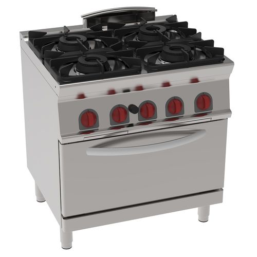 Fogão a gás - 35160317 - Mas Baga - profissional / 4 bocas / 1 forno