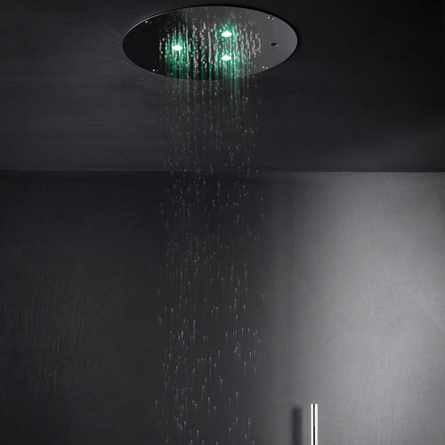 Cabeça de chuveiro de embutir no teto - 80 D400 - Griferías Maier - redonda / tipo chuva / com iluminação embutida