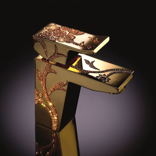Misturador monocomando para lavatório - 61 002  - Griferías Maier - de bancada / metálico / em cristal Swarovski®