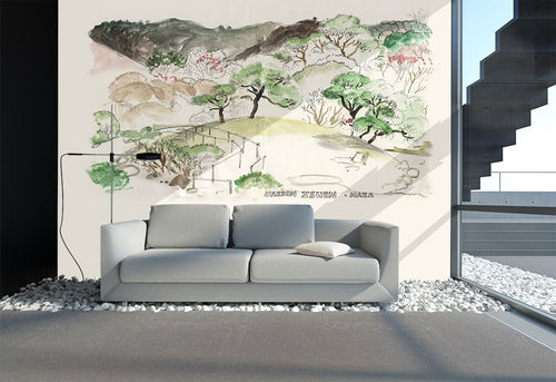 Papel de parede de design original - JARDIN JAPONAIS AQ144 - In Création - com natureza / com motivos impressos