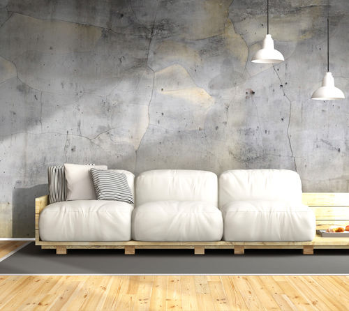 Papel de parede contemporâneo - BM180 GOLD 1  - In Création - padrão urbano / efeito de concreto