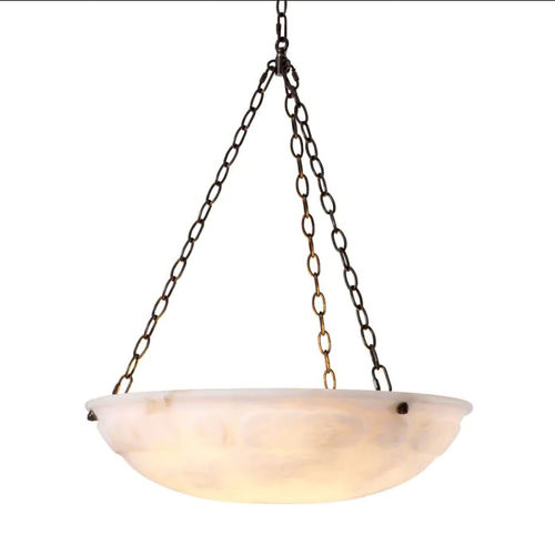 Lustre contemporâneo - NOVARA - EICHHOLTZ - em alabastro / para 3 lâmpadas / da linha comercial