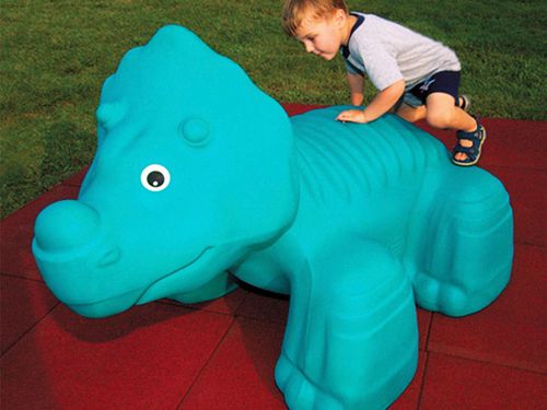 Escultura em material plástico - TRICERATOPS   - Soft Play LLC - para ambiente externo / de piso / para parque infantil