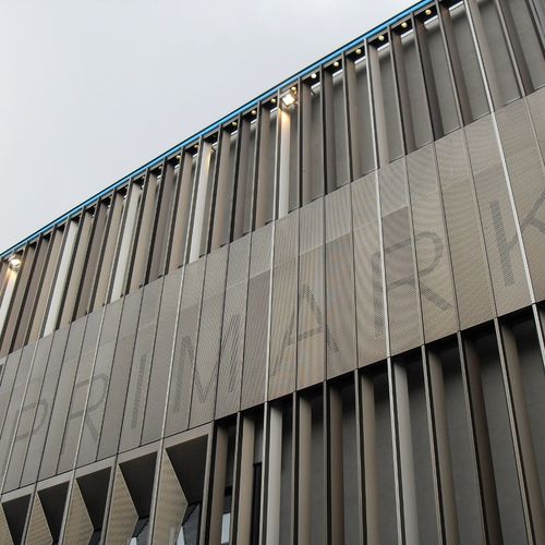Grelha de ventilação em alumínio - XL SCREENING  LOUVRES - Levolux - linear / para ambiente externo / para fachada