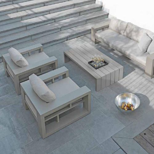 Poltrona contemporânea - EVERGLADES - BOREK parasols | outdoorfurniture - em tecido resistente à água / em alumínio / com almofada removível