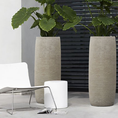 Floreira em compósito - TERRA - Jardinico - redonda / contemporânea / da linha comercial