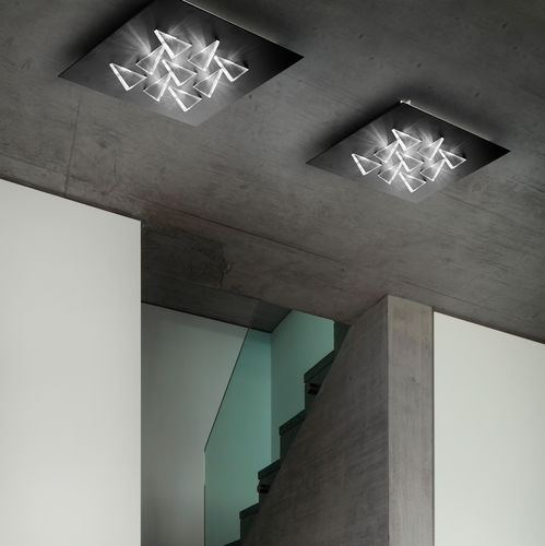 Plafon contemporâneo - CRISTALLI - BRAGA F.LLI s.n.c. - quadrado / retangular / em cristal Swarovski®