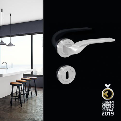 Maçaneta para porta - LAS VEGAS ER87 - Karcher Design - em aço inoxidável / contemporânea / acabamento acetinado