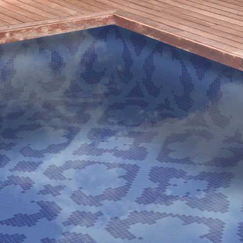 Pastilhas em vidro - ORIENTE PRÓXIMO - ARABIAN SEA : DUBAI JEBEL - Hisbalit - brilhante / para ambiente interno / para piscina