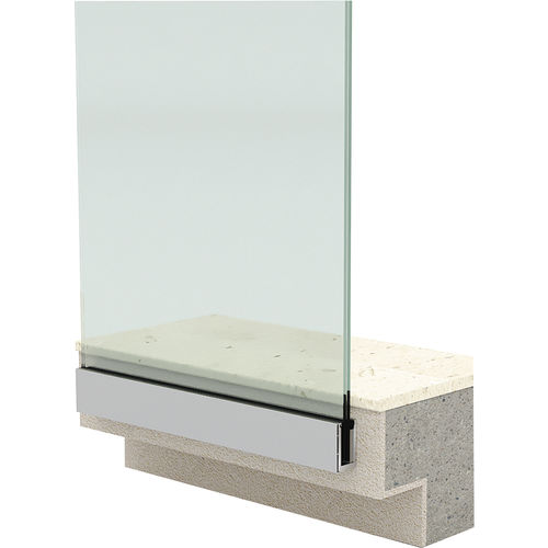 Guarda-corpo sem moldura - IRIS CC1 - PESPA ALUMIN - em alumínio / com painéis de vidro / para ambiente externo