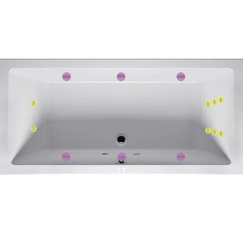 Banheira freestanding - RIHO - em acrílico / para balneoterapia / branca