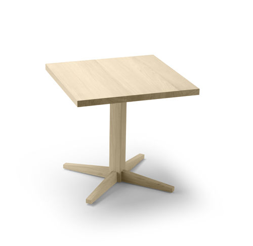 Mesa de lanchonete contemporânea - KUSKOA - Alki - em carvalho / com base em carvalho / quadrada