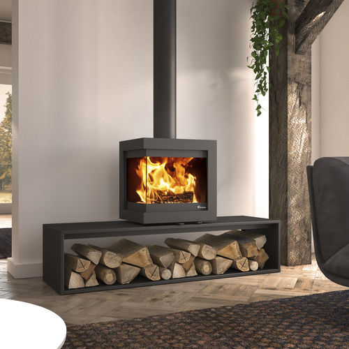 Salamandra a lenha - Dik Geurts - Bora Corner, Straight Plateau - DRU - 5 kW–10 kW / 4 kW / com pés