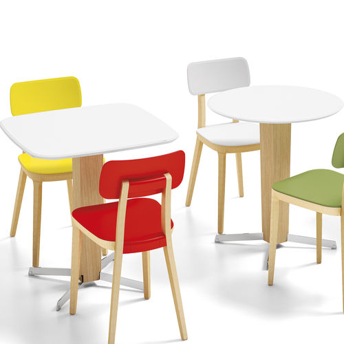 Mesa de lanchonete contemporânea - RETRO - Connection - em polipropileno / em faia / redonda