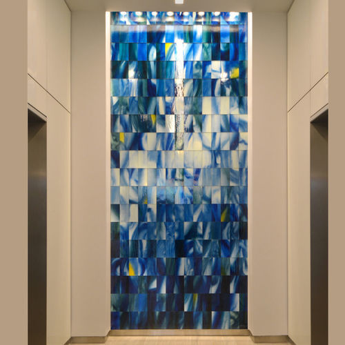 Painel de vidro de segurança - STREAKY  - Glashütte Lamberts Waldsassen - soprado / decorado / colorido