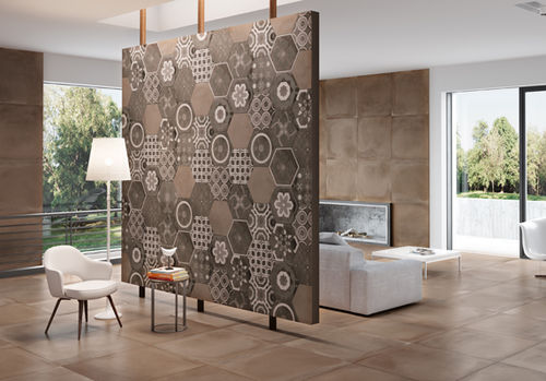 Placas de revestimento em grés porcelanato - KERAMOS : MIKONOS - Century - polida / para ambiente interno / de piso