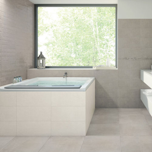 Placas de revestimento em grés porcelanato - LE MARAIS : GREY - Naxos - fosca / para banheiro / de parede
