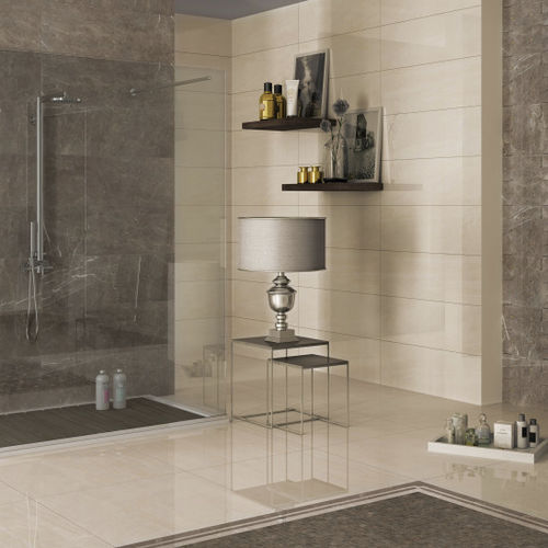 Placas de revestimento em grés porcelanato - ABSOLUTE : GRIGIO IMPERIALE - Naxos - polida / para ambiente interno / de parede