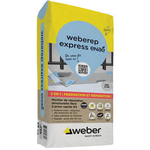 Argamassa de reparação - WEBEREP EXPRESS ENA&Eacute; - Weber Industries - de regularização / de proteção / para concreto celular