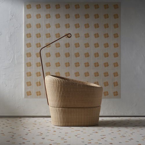 Pastilhas em grés porcelanato - CHALK OCHRE - Mosaico + - lisa / estruturada / para ambiente interno