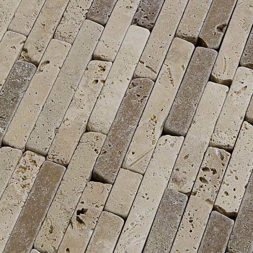 Pastilhas em pedra natural - MURETTO - PIETRE DI RAPOLANO PDR SRL - em mármore travertino / envelhecida / para ambiente externo