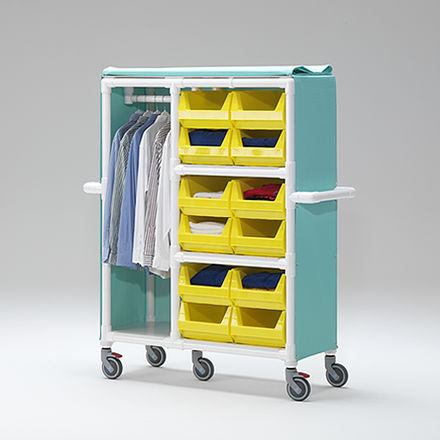 Carrinho para roupa - WB 312 - RCN Medizin- und Rehatechnik - da linha comercial / em material plástico / em Textilene®