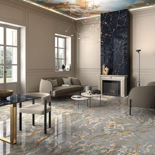 Placas de revestimento em grés porcelanato - SENSI SIGNORIA - ABK - polida / brilhante / para ambiente interno