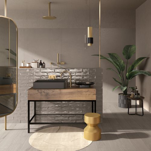 Placas de revestimento em grés porcelanato - CROSSROAD  - ABK - brilhante / para ambiente interno / para banheiro