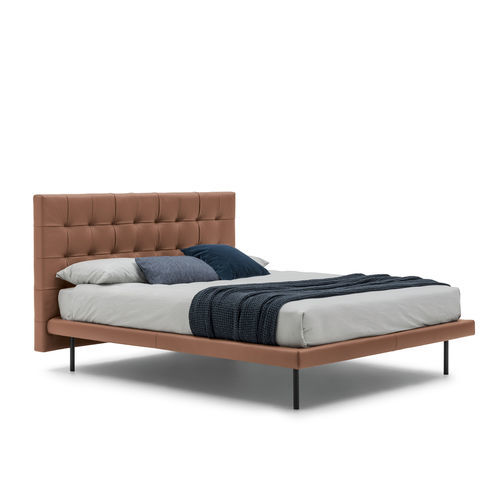 Cama de casal - Freedom - Bolzan Srl-Società Benefit - contemporânea / estofada / com cabeceira em capitonê
