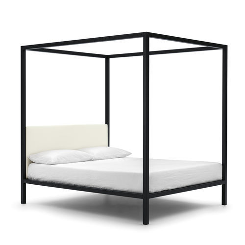Cama com dossel - ceylon - Bolzan Srl-Società Benefit - de casal / contemporânea / com cabeceira estofada