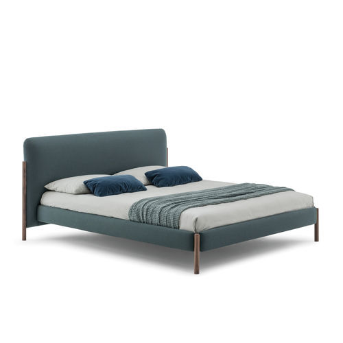 Cama de casal - Flag - Bolzan Srl-Società Benefit - contemporânea / estofada / com cabeceira estofada