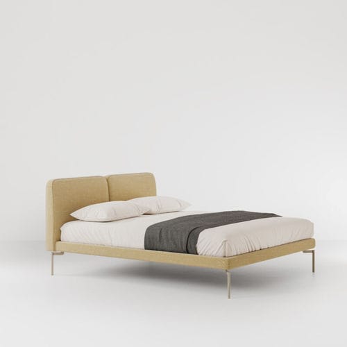 Cama de casal - FACE  - Bolzan Srl-Società Benefit - contemporânea / com cabeceira / estofada