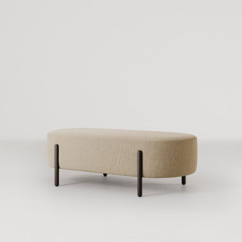 Banco estofado contemporâneo - FLAG BENCH - Bolzan Srl-Società Benefit - em tecido / com base em madeira / em madeira