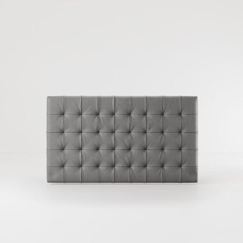 Cabeceira para cama de casal - METROPOLITAN DELUXE - Bolzan Srl-Società Benefit - clássica / em couro / cinza