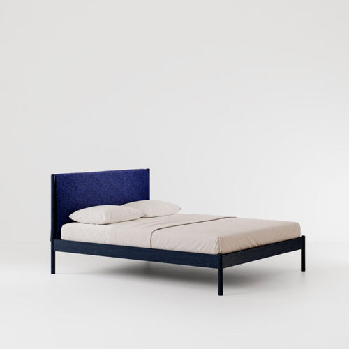 Cama de casal - CAMEO LAND  - Bolzan Srl-Società Benefit - contemporânea / com cabeceira estofada / estofada