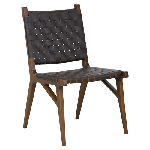 Cadeira contemporânea - KENSINGTON DELUXE - CMcadeiras - para ambiente interno / em couro / com base em madeira