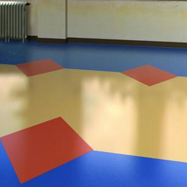 Revestimento de piso em borracha - PLANWAY : UR RP - Remp - para o setor terciário / em rolo / liso