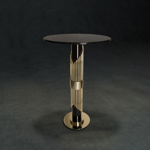 Mesa alta contemporânea - STREAMLINE - Ccastro Lighting - em latão / redonda / da linha comercial